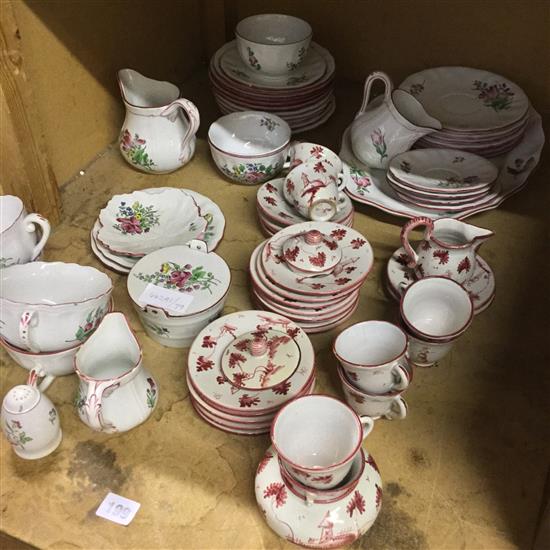 Lunville part dinner set & Italian pottery coffee set